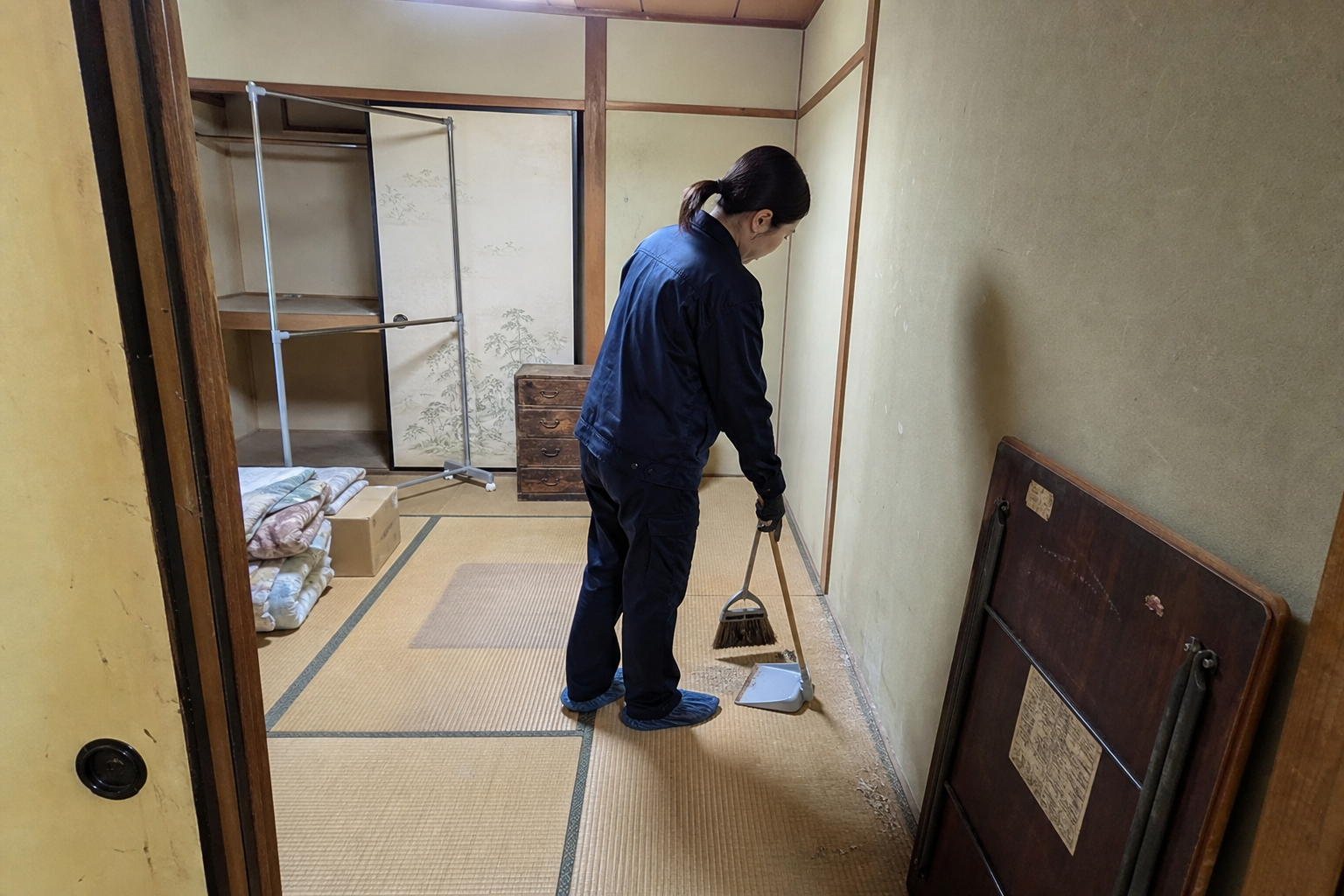 撤去後の簡易清掃